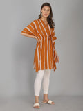 Women's Crepe Printed Kaftan Tunic Top